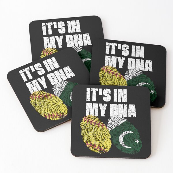 Item preview, IT'S IN MY DNA Softball - Pakistan Flag Fingerprint  designed and sold by CosmoKitsch.