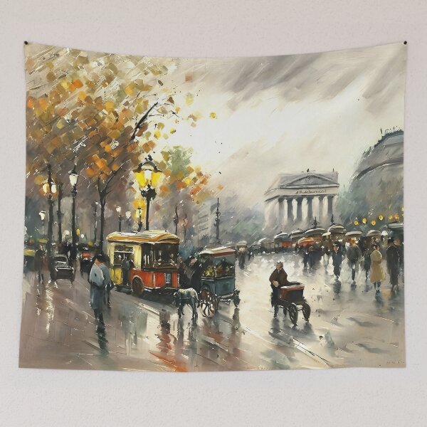 Item preview, Omnibus on the Place de la Madeleine - 01 designed and sold by artdesignsnow.