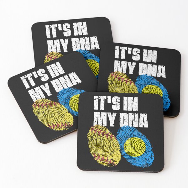 Item preview, IT'S IN MY DNA Softball - Palau Flag Fingerprint  designed and sold by CosmoKitsch.