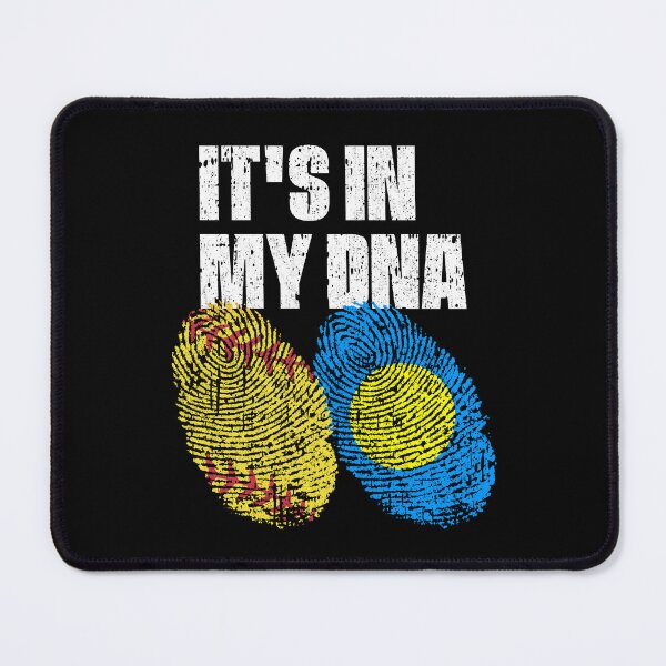 Item preview, IT'S IN MY DNA Softball - Palau Flag Fingerprint designed and sold by CosmoKitsch.