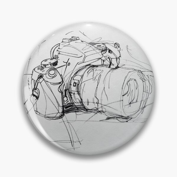 Item preview, Elegant Sketch of a Photo Camera designed and sold by SleekLineSketches.