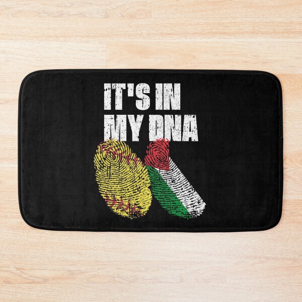 Item preview, IT'S IN MY DNA Softball - Palestine Flag Fingerprint  designed and sold by CosmoKitsch.