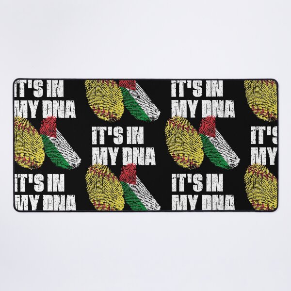 Item preview, IT'S IN MY DNA Softball - Palestine Flag Fingerprint designed and sold by CosmoKitsch.