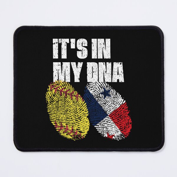 Item preview, IT'S IN MY DNA Softball - Panama Flag Fingerprint designed and sold by CosmoKitsch.