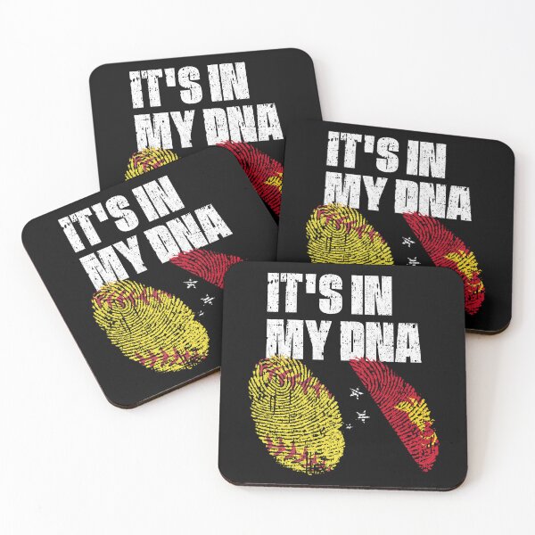 Item preview, IT'S IN MY DNA Softball - Papua New Guinea Flag Fingerprint  designed and sold by CosmoKitsch.