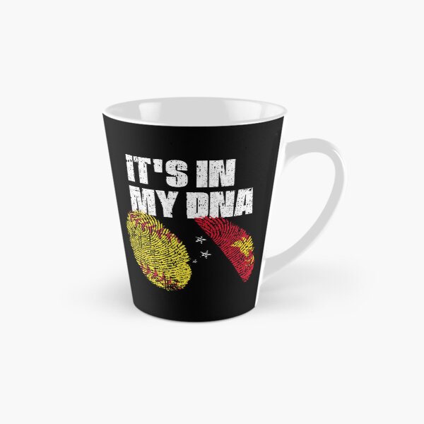 Item preview, IT'S IN MY DNA Softball - Papua New Guinea Flag Fingerprint  designed and sold by CosmoKitsch.