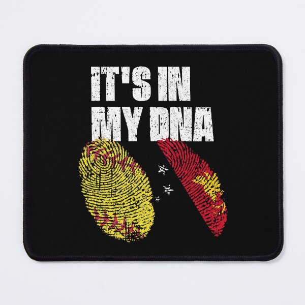 Item preview, IT'S IN MY DNA Softball - Papua New Guinea Flag Fingerprint designed and sold by CosmoKitsch.