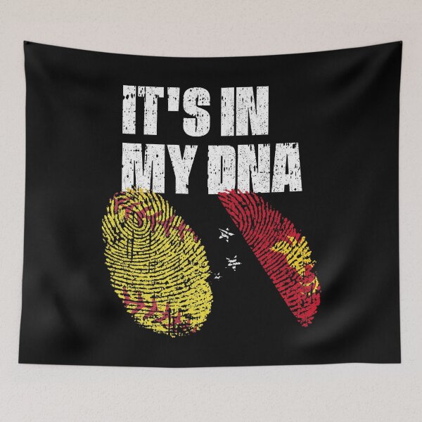 Item preview, IT'S IN MY DNA Softball - Papua New Guinea Flag Fingerprint  designed and sold by CosmoKitsch.