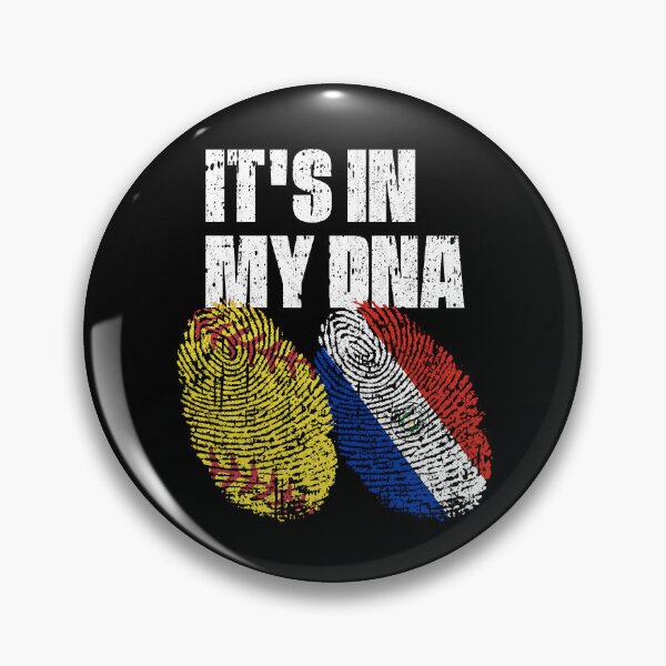 Item preview, IT'S IN MY DNA Softball - Paraguay Flag Fingerprint  designed and sold by CosmoKitsch.