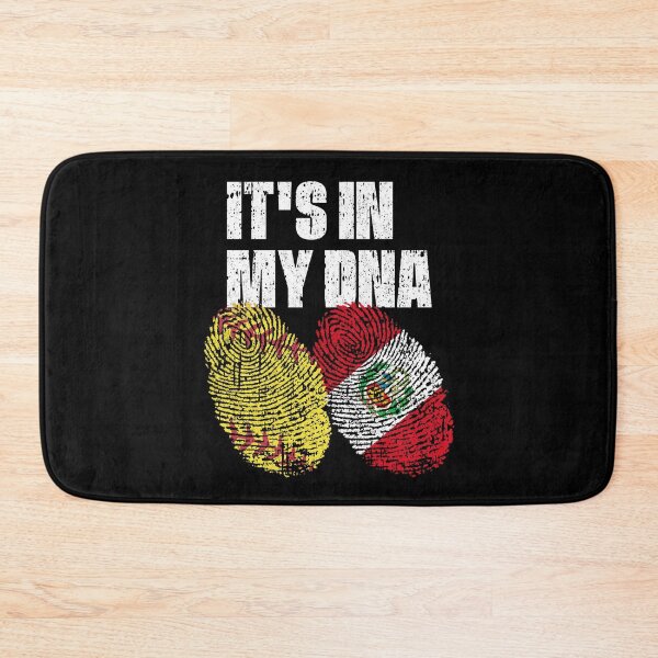 Item preview, IT'S IN MY DNA Softball - Peru Flag Fingerprint  designed and sold by CosmoKitsch.