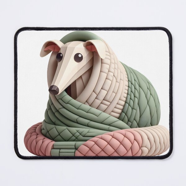 Item preview, Italian Greyhound Burrito Wall Art – Cozy Iggy in Blanket, Funny Dog Lover Gift, Minimalist Art Print designed and sold by purrsoul.