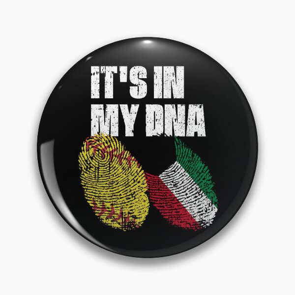 Item preview, IT'S IN MY DNA Softball - Kuwait Flag Fingerprint  designed and sold by CosmoKitsch.