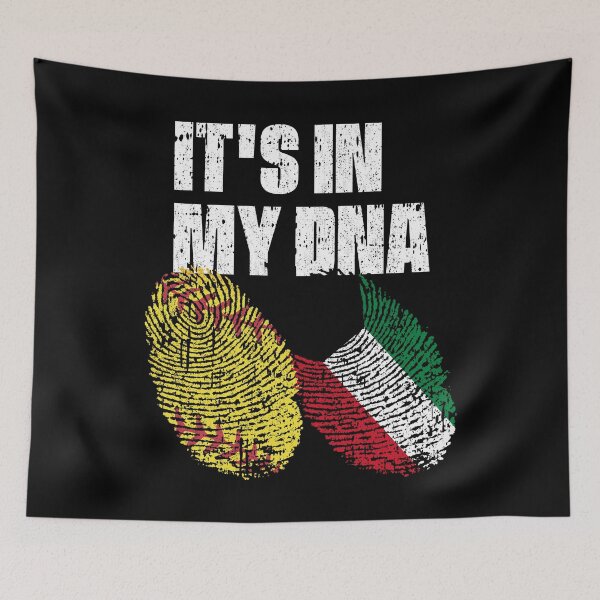 Item preview, IT'S IN MY DNA Softball - Kuwait Flag Fingerprint  designed and sold by CosmoKitsch.