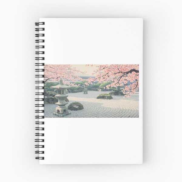 Item preview, Eternal Spring Zen Garden: Majestic Cherry Blossoms & Stone Lantern Art designed and sold by solalink.