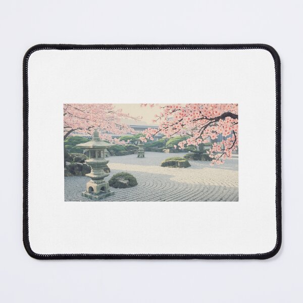 Item preview, Eternal Spring Zen Garden: Majestic Cherry Blossoms & Stone Lantern Art designed and sold by solalink.