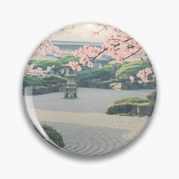 Item preview, Eternal Spring Zen Garden: Majestic Cherry Blossoms & Stone Lantern Art designed and sold by solalink.