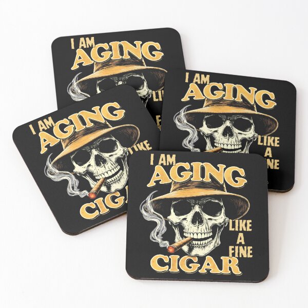 Item preview, I Am Aging Like A Fine Cigar Skull Vintage Shirt designed and sold by LunaMagicStudio.