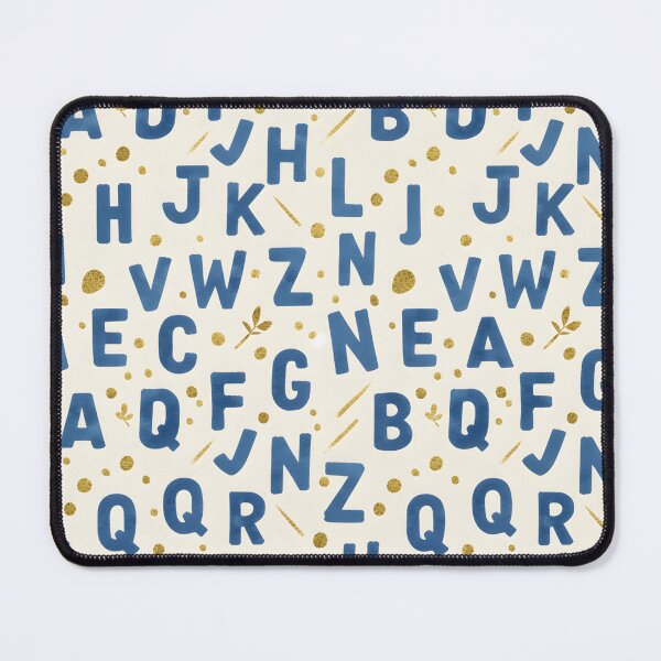 Item preview, Ocean Blue Watercolor Hearts-Elegant Pattern with Gold Accents designed and sold by DraftNDreamShop.