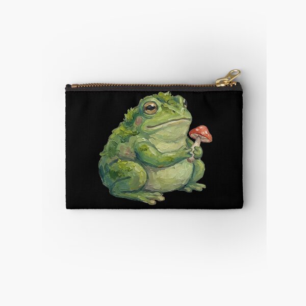 Item preview, Mossy Frog with Mushroom – Goblincore Forest Art designed and sold by cr6zym1nd.