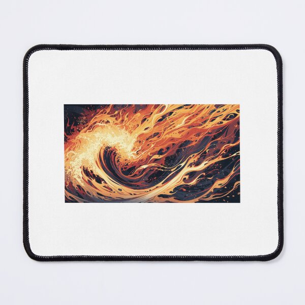 Item preview, Inferno Surge: Dynamic Japanese Fire & Wind Abstract - Bold Energy Wall Art designed and sold by solalink.