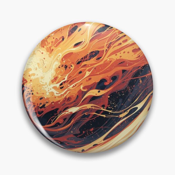 Item preview, Inferno Surge: Dynamic Japanese Fire & Wind Abstract - Bold Energy Wall Art designed and sold by solalink.