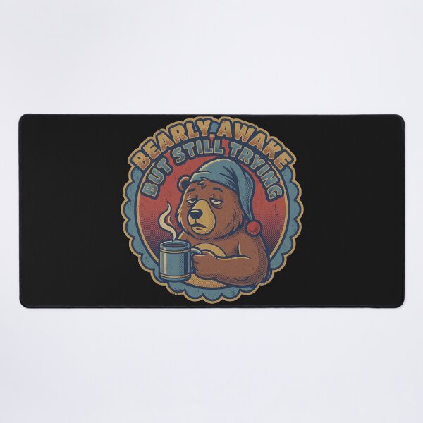 Item preview, Bearly Awake Tired Retro Bear designed and sold by AdyKurniawan.