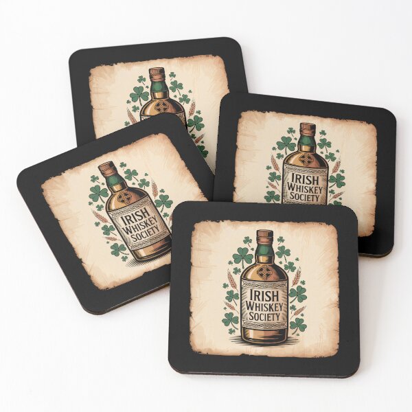 Item preview, Irish Drinking Society Whiskey Bottle Illustration  designed and sold by Blok45.