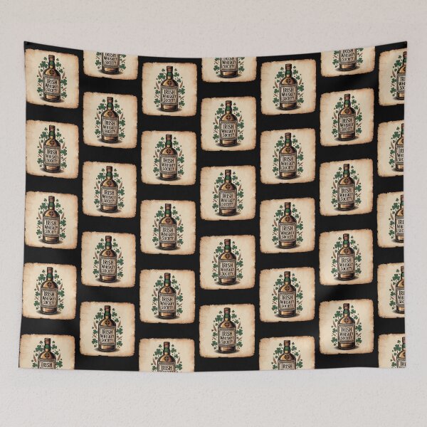 Item preview, Irish Drinking Society Whiskey Bottle Illustration  designed and sold by Blok45.