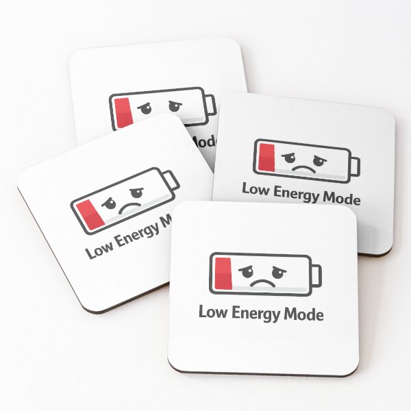 Item preview, Low Energy Mode Funny Design – Tired Humor Battery Icon designed and sold by MirAgency.
