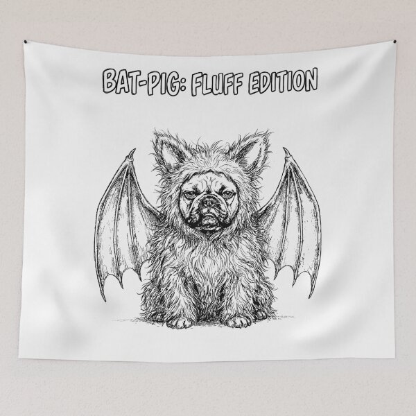 Item preview, The Bat-Pig's New Groove - French Bulldog Dog designed and sold by bapupa.
