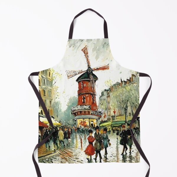 Item preview, Le Moulin Rouge in Rain-Reflected Streets and the Charm of Parisian Nightlife - 05 designed and sold by artdesignsnow.