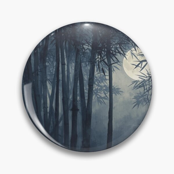 Item preview, Midnight Zen: Enchanting Bamboo Forest & Full Moon Spiritual Wall Art designed and sold by solalink.