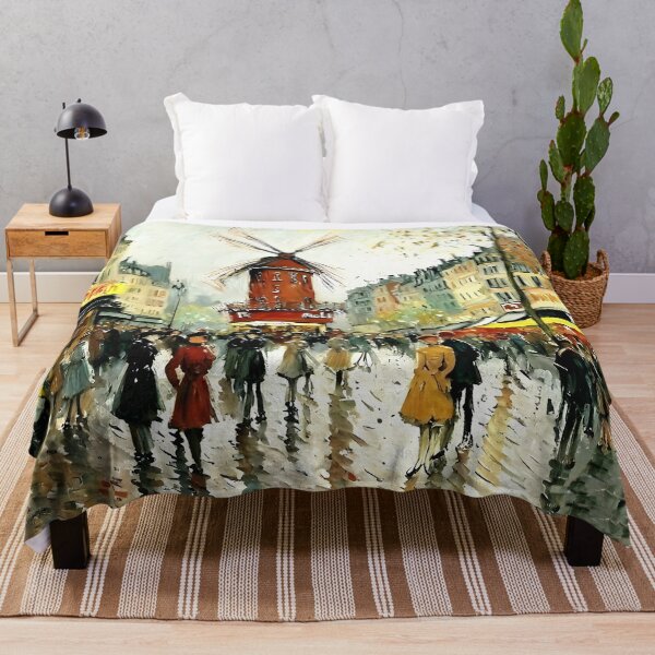 Item preview, Le Moulin Rouge in Rain-Reflected Streets and the Charm of Parisian Nightlife - 04 designed and sold by artdesignsnow.