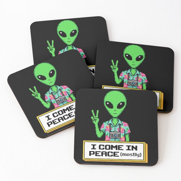 Item preview, Tourist Alien in Hawaiian Shirt – Funny Cute Sci-Fi Design designed and sold by Izzypark13.