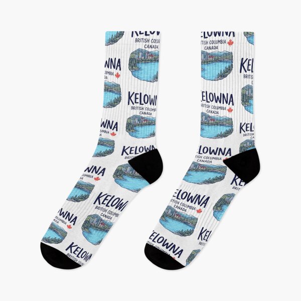 Item preview, Kelowna British Columbia Canada Cute Skyline Landscape Watercolour designed and sold by HowToCanadian.