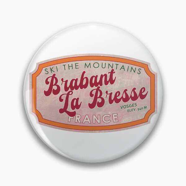 Item preview, Brabant – La Bresse, France, Vosges, Ski, textured skiing badge designed and sold by Wanderful-roads.