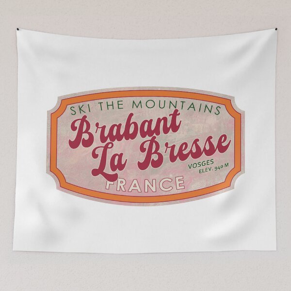 Item preview, Brabant – La Bresse, France, Vosges, Ski, textured skiing badge designed and sold by Wanderful-roads.
