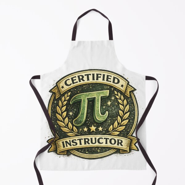 Item preview, Certified Pi Instructor – Funny Math Teacher Badge T-Shirt | Pi Day Mathematics Gift designed and sold by Oualibaddas.