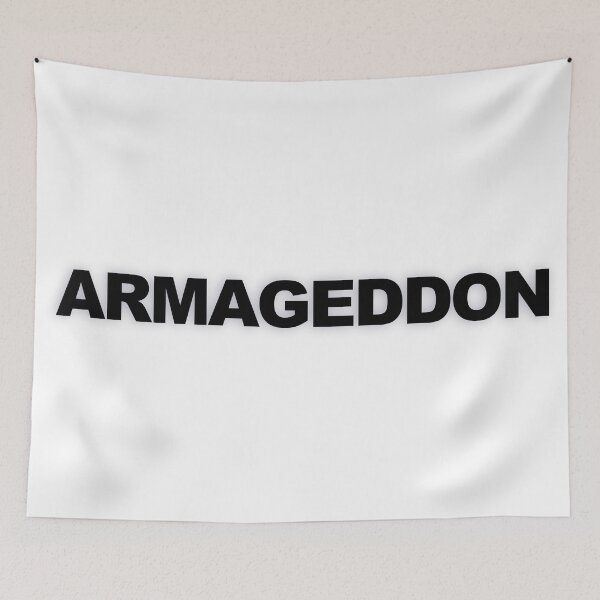 Item preview, ARMAGEDDON — Black Minimal Bold Type Statement designed and sold by WORDPAUSE.