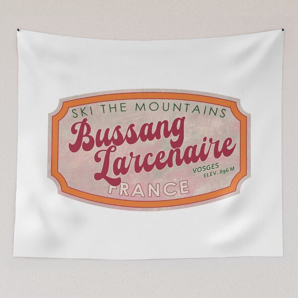 Item preview, Bussang – Larcenaire, France, Vosges, Ski, textured skiing badge designed and sold by Wanderful-roads.