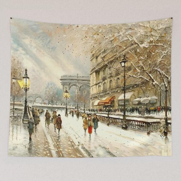 Item preview, Le Louvre and the Passerelle des Arts in the Belle Époque - 02 designed and sold by artdesignsnow.