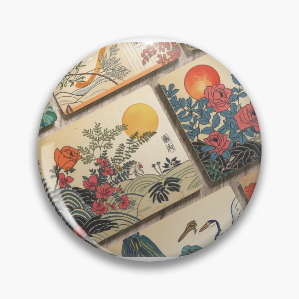 Item preview, Heritage Bloom: Vintage Hanafuda Card Art - Traditional Japanese Floral Deck Decor designed and sold by solalink.
