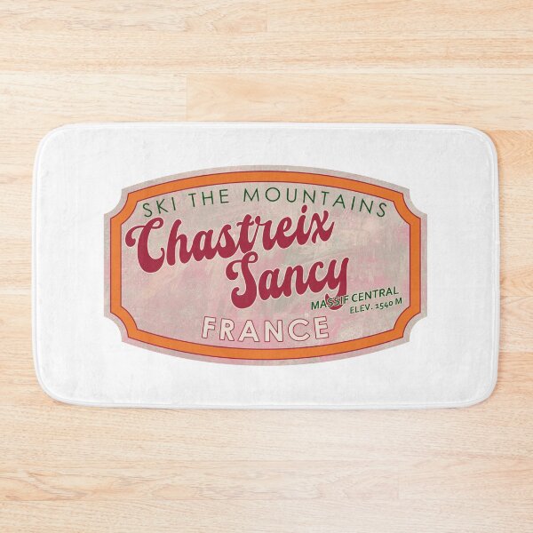 Item preview, Chastreix Sancy, France, Massif Central, Ski, textured skiing badge designed and sold by Wanderful-roads.