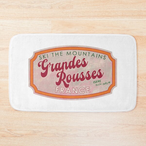 Item preview, Grandes Rousses, France, Isère, Ski, textured skiing badge designed and sold by Wanderful-roads.