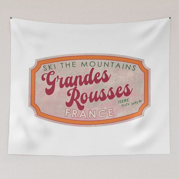 Item preview, Grandes Rousses, France, Isère, Ski, textured skiing badge designed and sold by Wanderful-roads.
