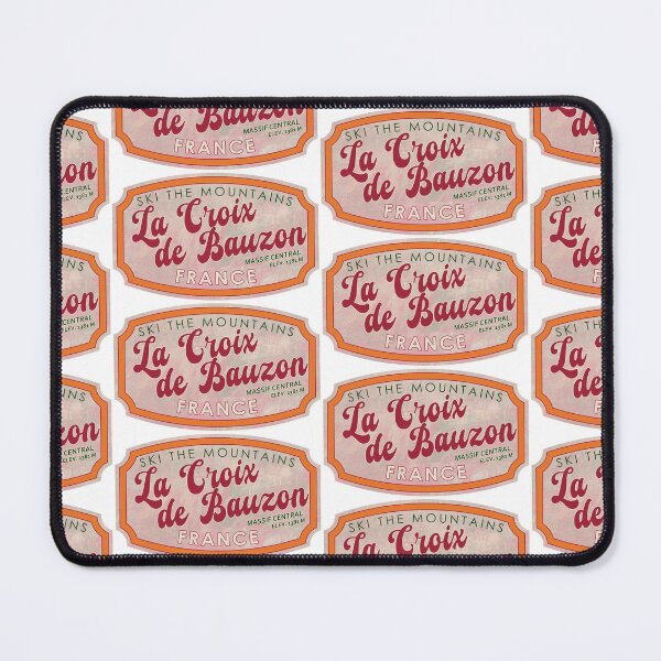 Item preview, La Croix de Bauzon, France, Massif Central, Ski, textured skiing badge designed and sold by Wanderful-roads.