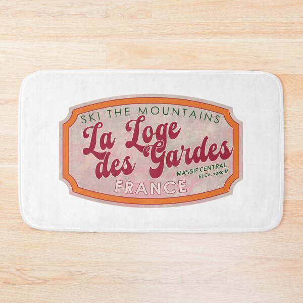 Item preview, La Loge des Gardes, France, Massif Central, Ski, textured skiing badge designed and sold by Wanderful-roads.