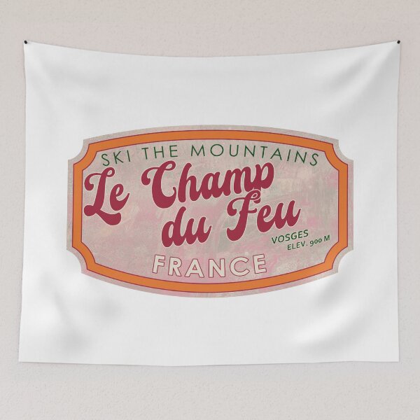 Item preview, Le Champ du Feu, France, Vosges, Ski, textured skiing badge designed and sold by Wanderful-roads.