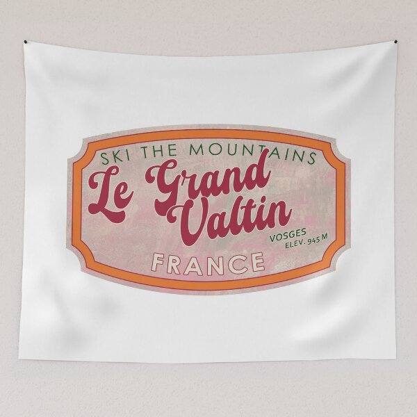 Item preview, Le Grand Valtin, France, Vosges, Ski, textured skiing badge designed and sold by Wanderful-roads.