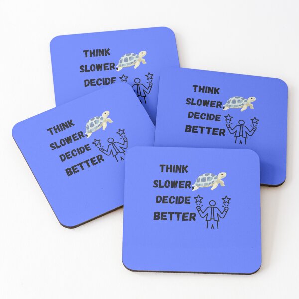 Item preview, Think Slower Decide Better Motivational Quote Turtle Mindset Design designed and sold by NeonPetal.